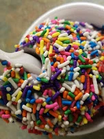 Vanilla and Chocolate Swirl with Rainbow Sprinkles